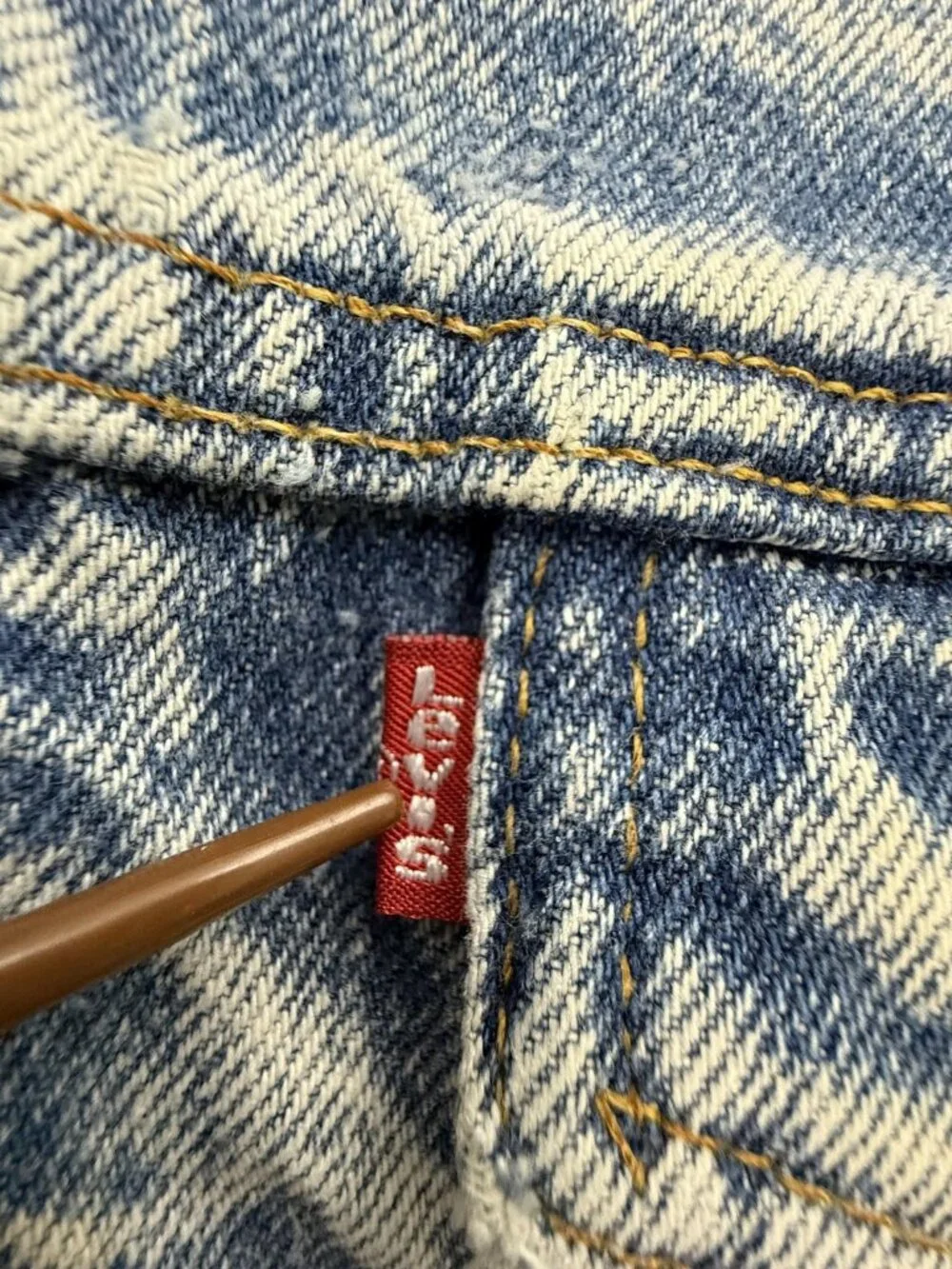 VTG 80s Levis Acid Wash Denim Trucker Jacket Mens L Made in USA 70507 0219 4 Pkt
